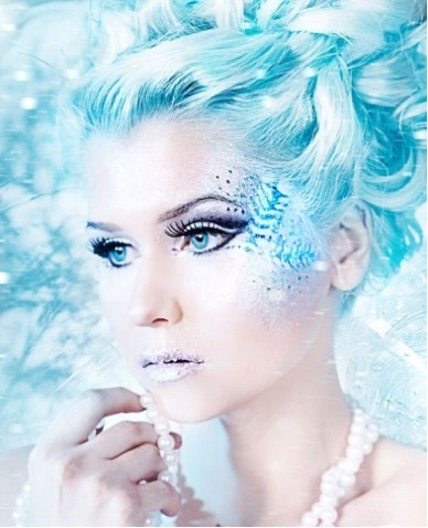 Makeup Snow Maiden on New Year: como desenhar, foto