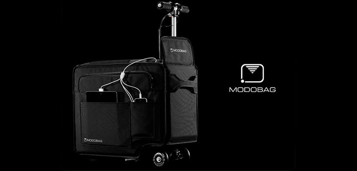 Modobag para viagens vívidas: a primeira mala motorizada