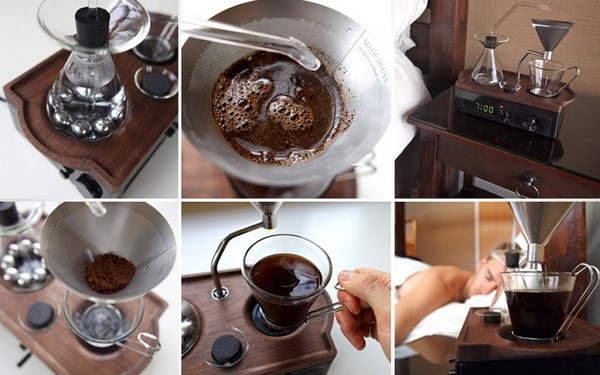 Presente para cafeteira: cafeteira de alarme Barisieur