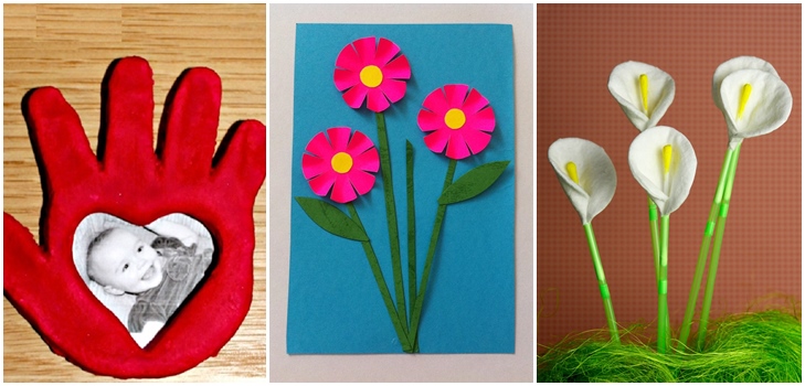 Crafts em 8 de março, mãe mãos
