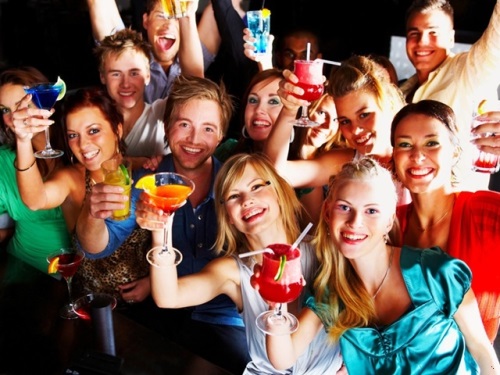 Cenário de férias com amigos