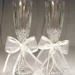 Decoração de óculos de casamento