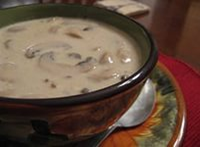 sopa com cogumelos 