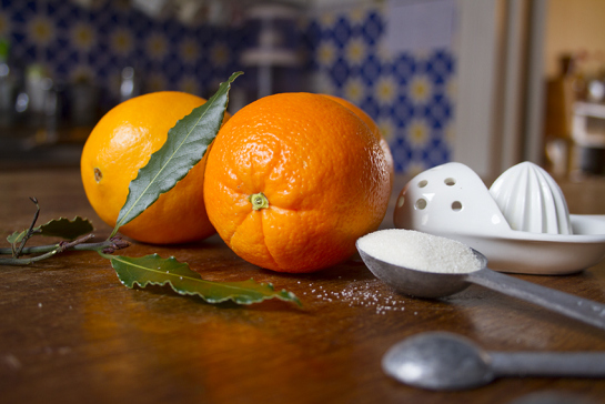 Foto de uma receita para geleia de laranjas