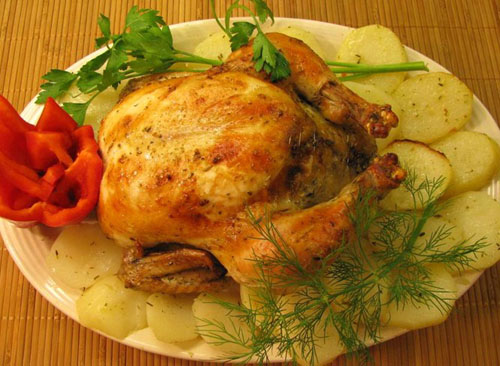 Frango apetitoso no forno