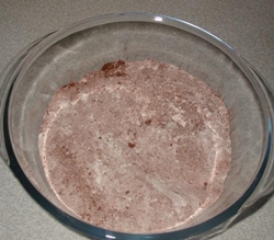 Foto de uma receita de bolo de chocolate 