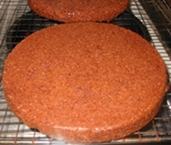 Foto de uma receita de bolo de chocolate 