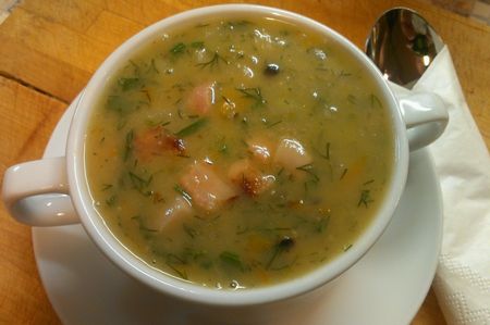 Como cozinhar sopa de ervilha