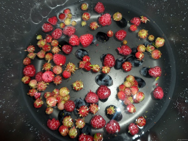 Contagem deliciosa de framboesas para o inverno