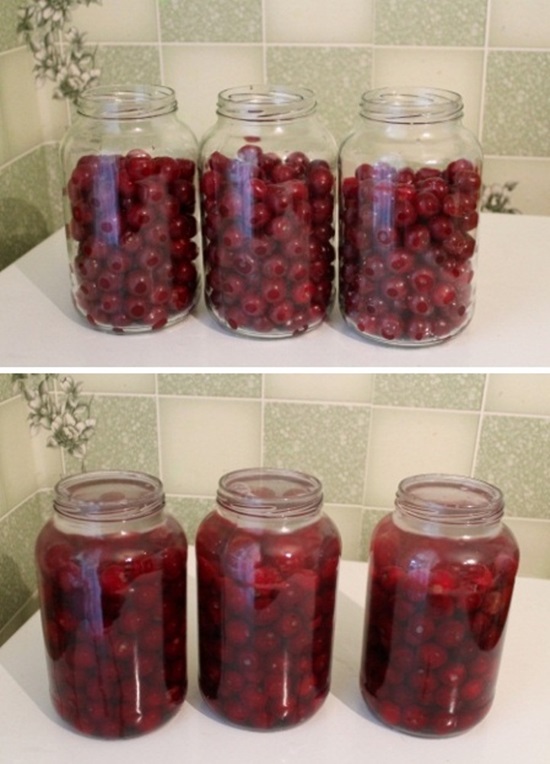 Compota perfumada de cereja para o inverno - receita