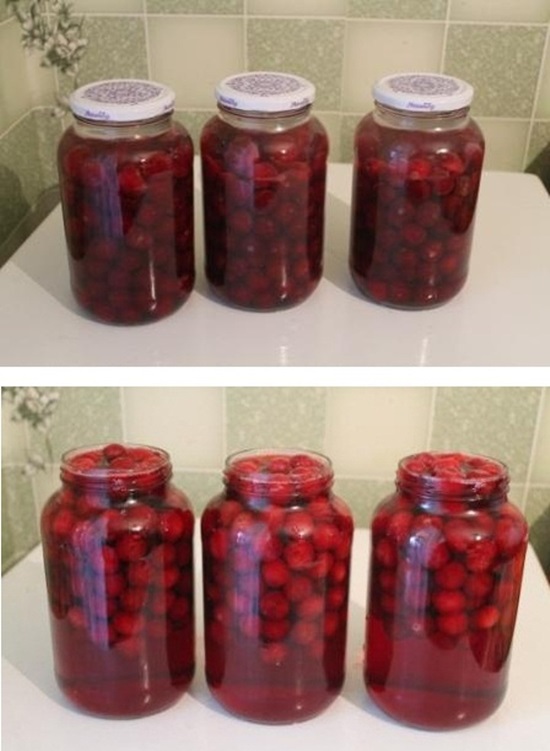 Compota perfumada de cereja para o inverno - receita