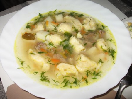 sopa com dumplings receita video