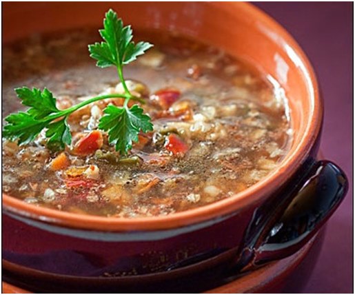 sopa com verdes