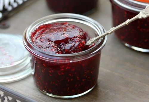 Mermelinha de framboesa com mel