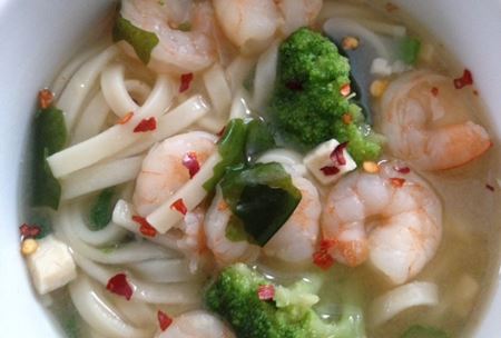 Sopa de Miso com camarão