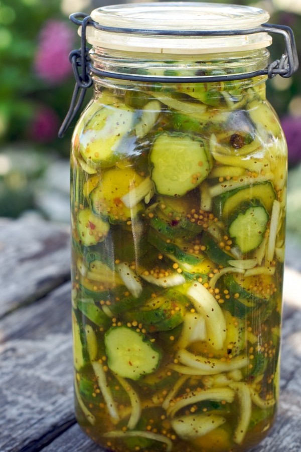 Pepinos com mostarda para o inverno em latas, receitas com foto