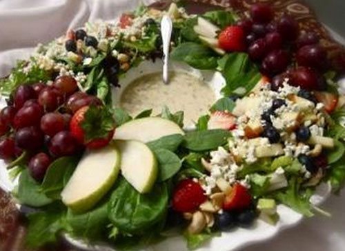 Decoração de saladas para o Ano Novo Cabras 