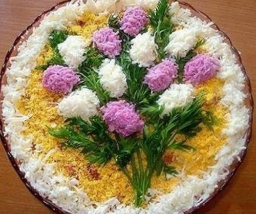 Decoração de saladas para o Ano Novo Cabras 