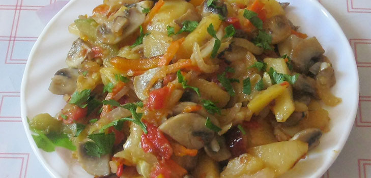 Guisado de vegetais no multivark