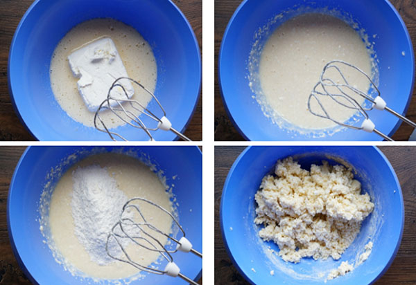 Uma receita simples para o café da manhã: queijo coalhado com esmalte de cor