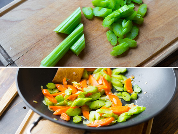 Uma receita de frango simples em uma marinada com uma guarnição de vegetais