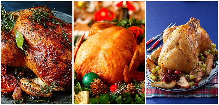 A receita de peru para o Ano Novo de 2017 e de Natal - no forno, no multivark, em uma frigideira, com molho de creme azedo e vegetais