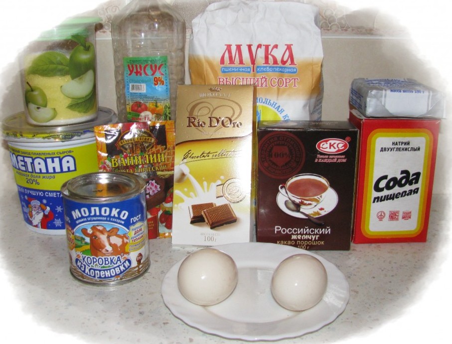 ingredientes para creme azedo