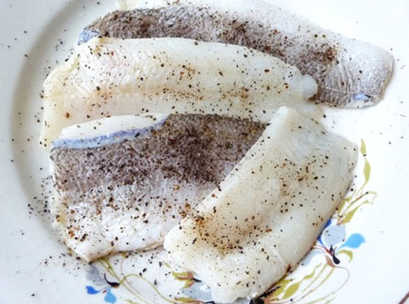 Peixe em leite maltratado
