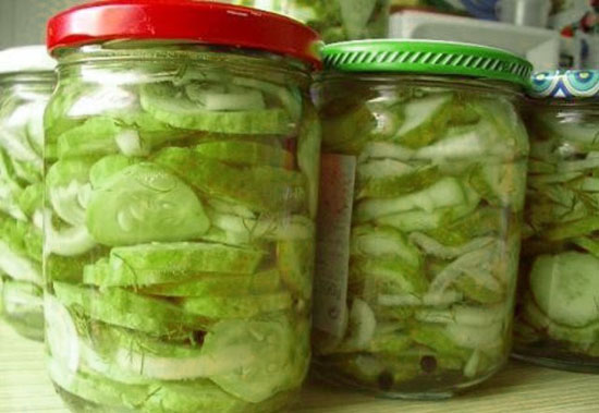 Salada de pepino para o inverno