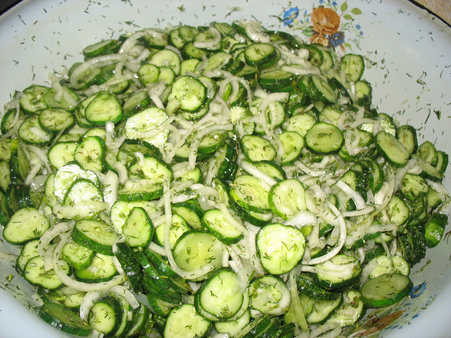 Salada de pepino para o inverno
