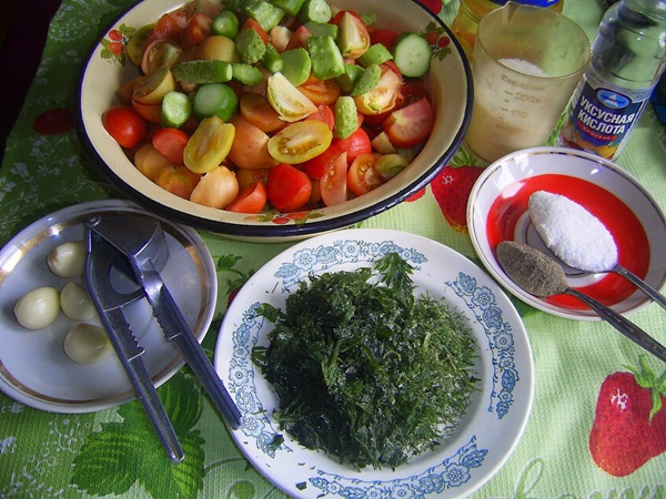 Salada de tomate para o inverno