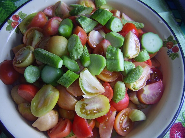 Salada de tomate para o inverno