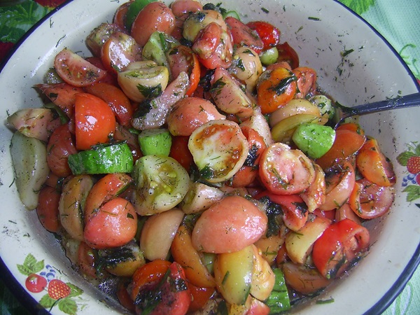 Salada de tomate para o inverno