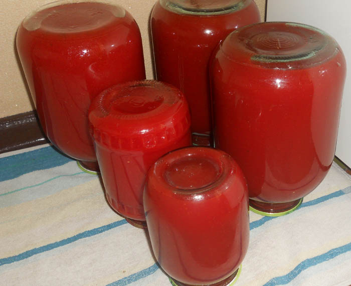 Suco de tomate para o inverno