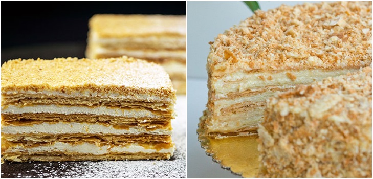 Bolo "Napoleão", receitas com uma foto em casa: clássico (soviético), com creme, com leite condensado, de massa folhada