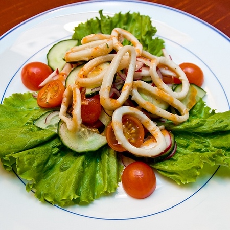 Decoração da tabela de quaresma - salada de lula