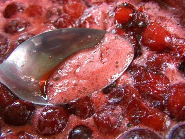 Cereja para o inverno - receitas - geléia com sementes e pits, Cinco minutos, geléia, geléia sem gelatina, compota de cereja