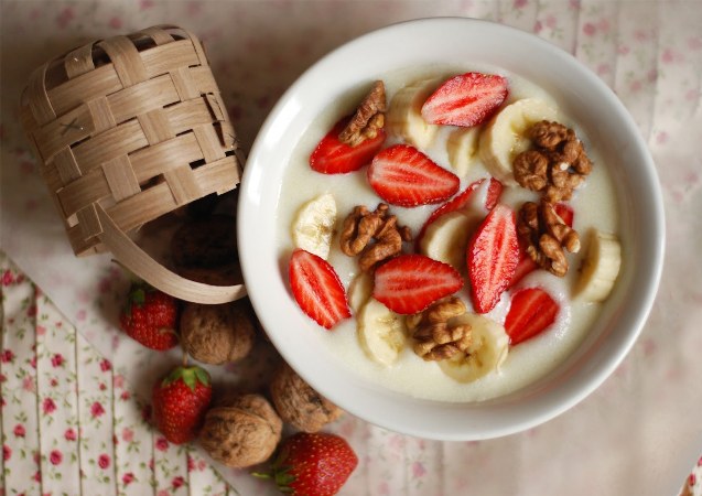 cereal com fruta