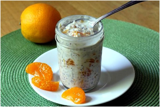 Aveia com fruta