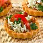 Aperitivos para uma mesa de buffet