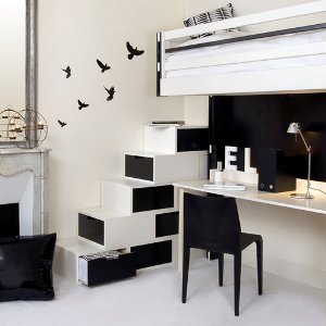 Interior preto e branco