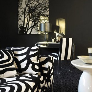 Interior preto e branco