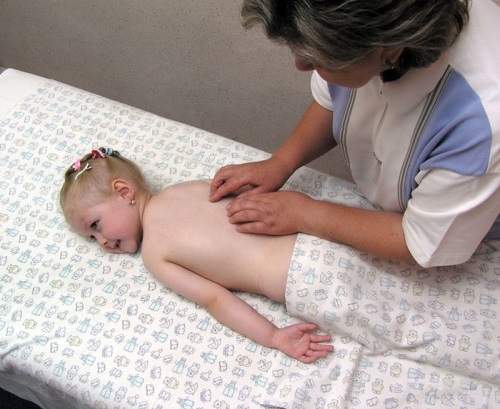 Massagem da zona do colarinho